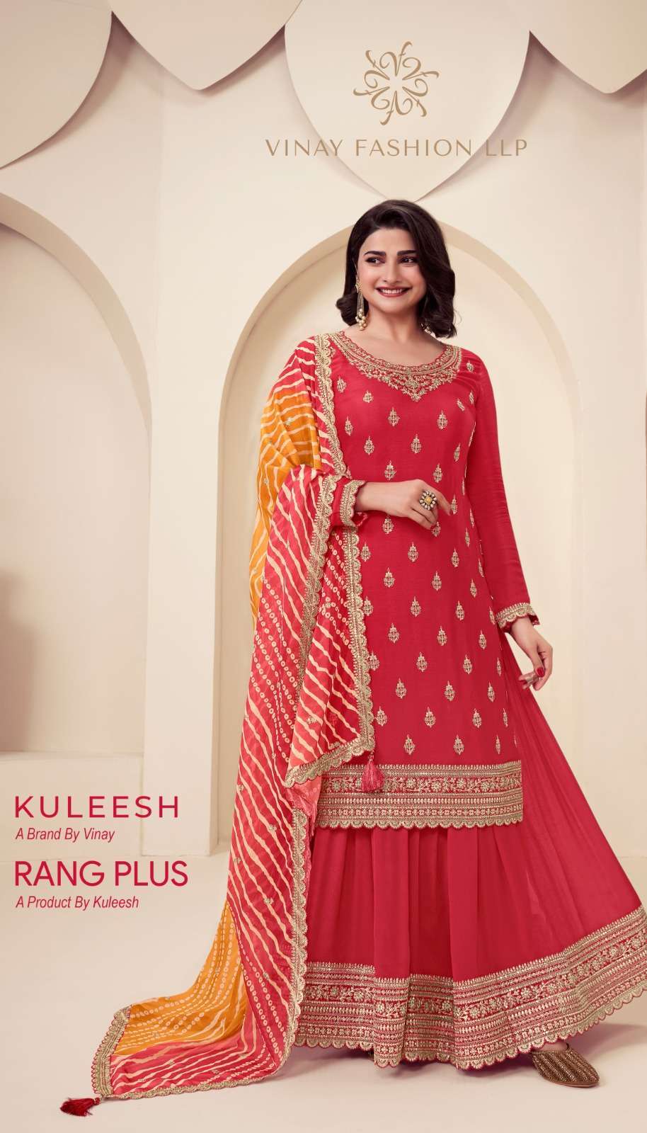 VINAY FASHION KULEESH RANGPLUSH PURE CHINON EMBROIDERY DRESSES-00025