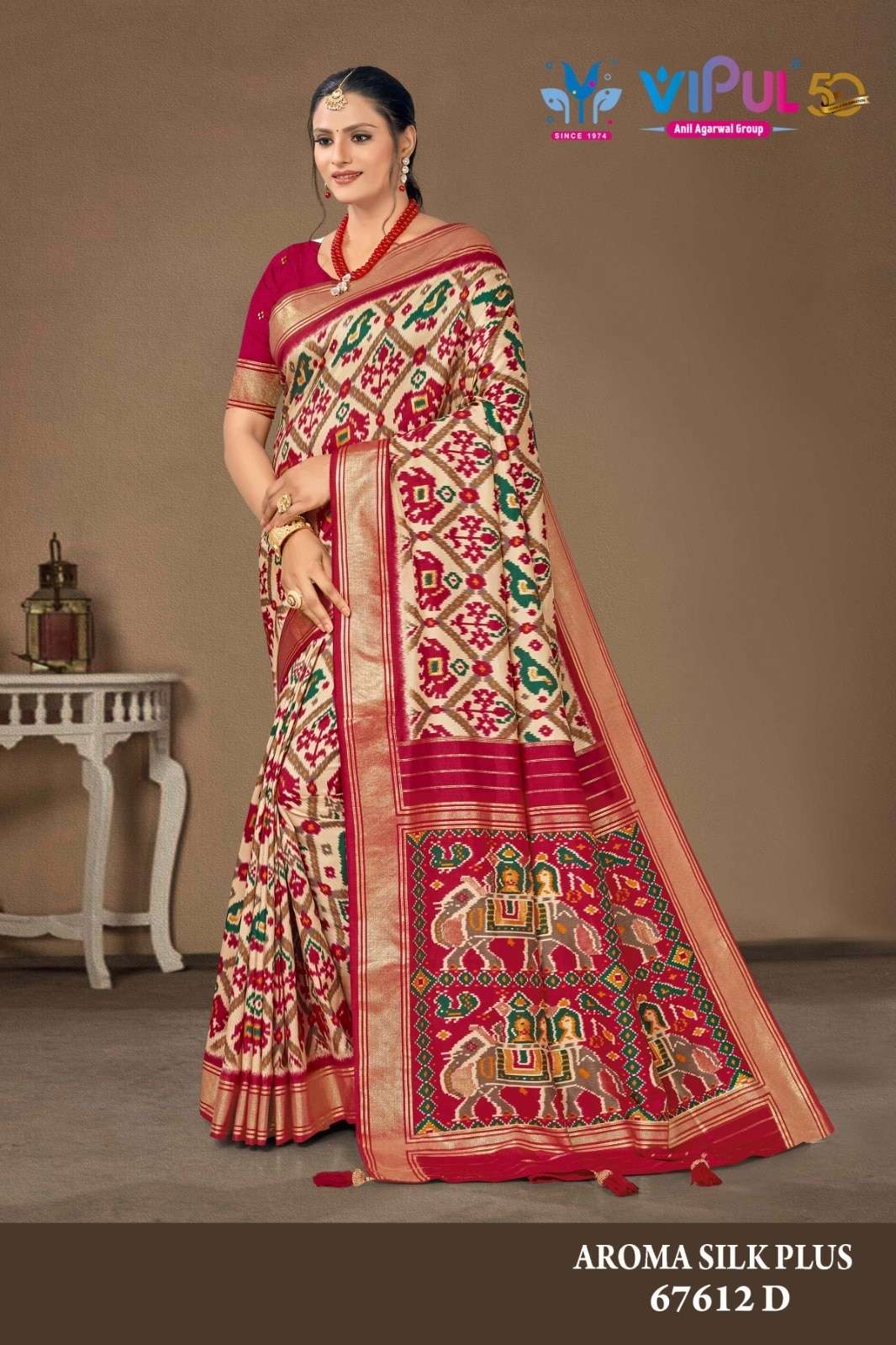 VIPUL AROMA SILK PULS PURE MIX PATOLA HITS SILK SAREES-00137