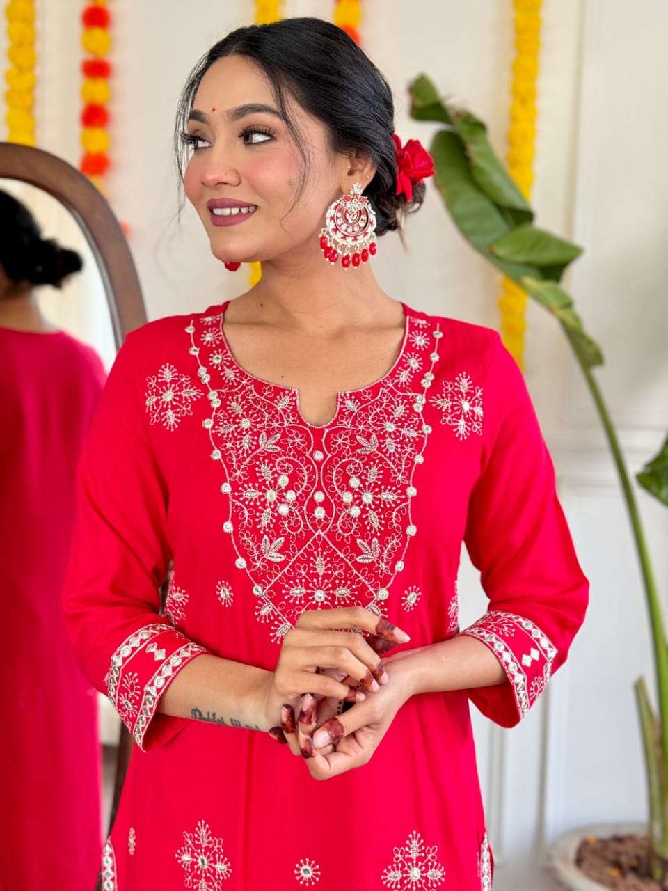 YD-013 BY ASLIWHOLESALE DESIGNER PURE COTTON EMBROIDERY DRESSES-00104