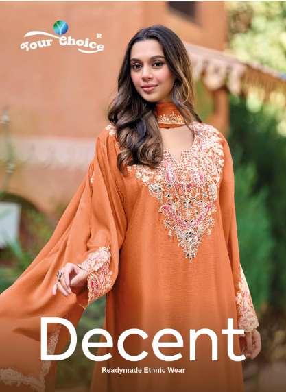 YOUR CHOICE DECENT 1001 TO 1003 SERIES PURE CHINON EMBROIDERY DRESSES-00028