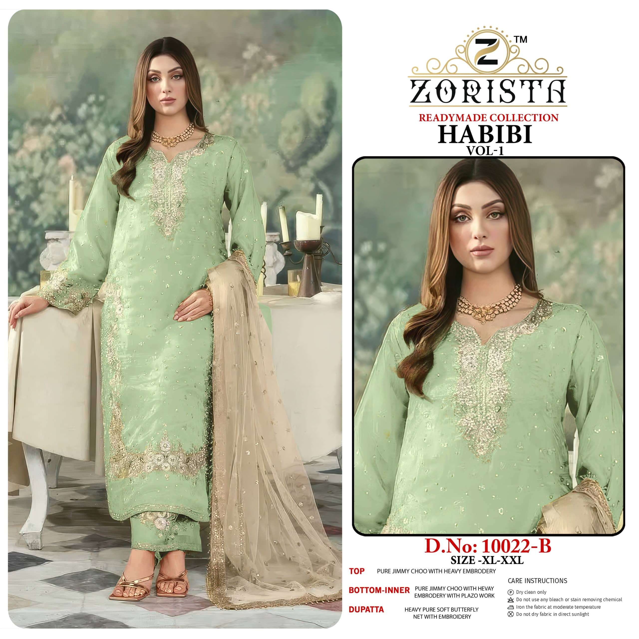 ZORISTA HABIBI VOL-1 10022 A TO E SERIES PURE FANCY EMBROIDERY PAKISTANI DRESSES-00201