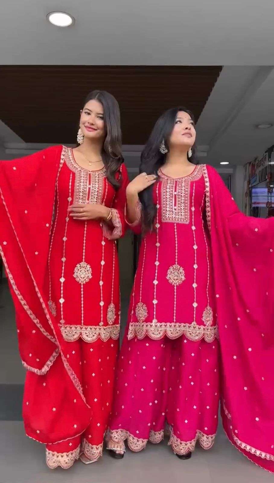 1560 HIT COLOUR BY ASLIWHOLESALE FAUX GEORGETTE SUIT - 00241