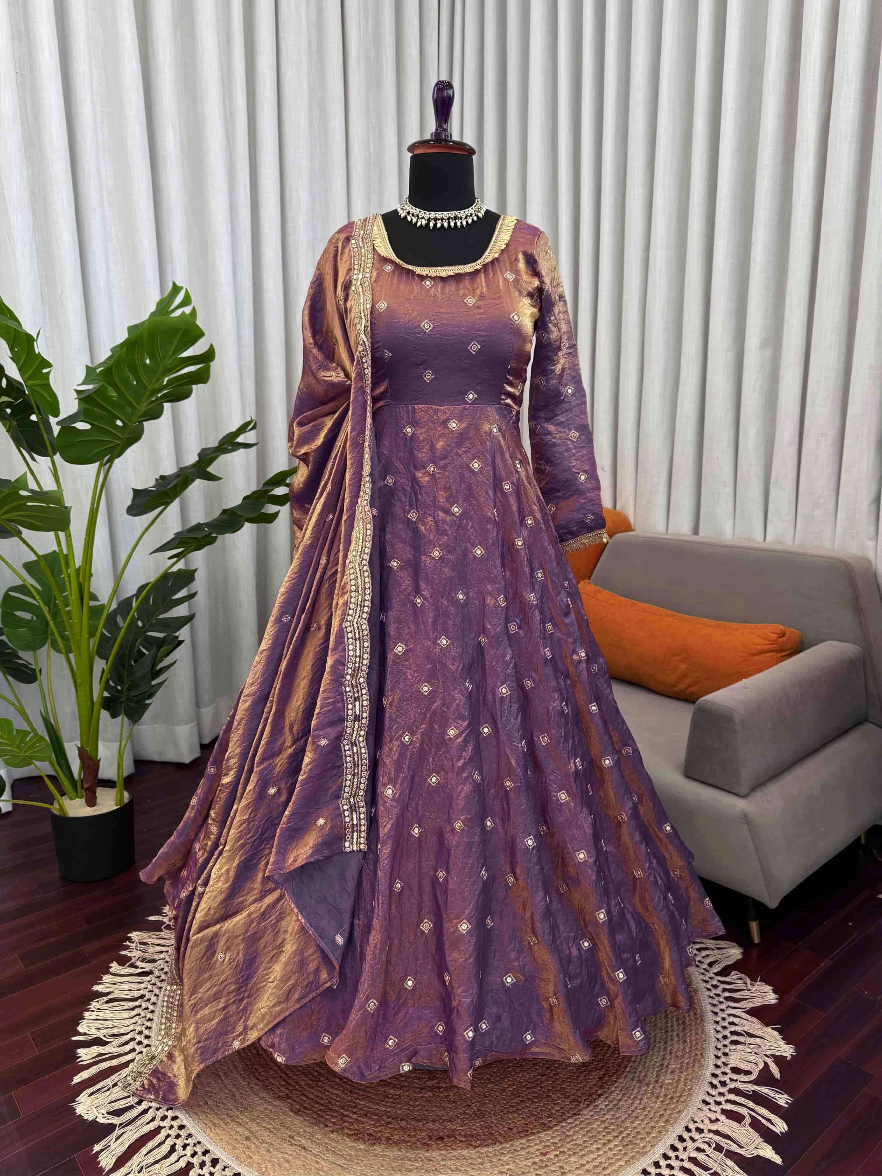 1565 HIT COLOUR BY ASLIWHOLESALE FANDY SILK ANARKALI DRESSES-00241
