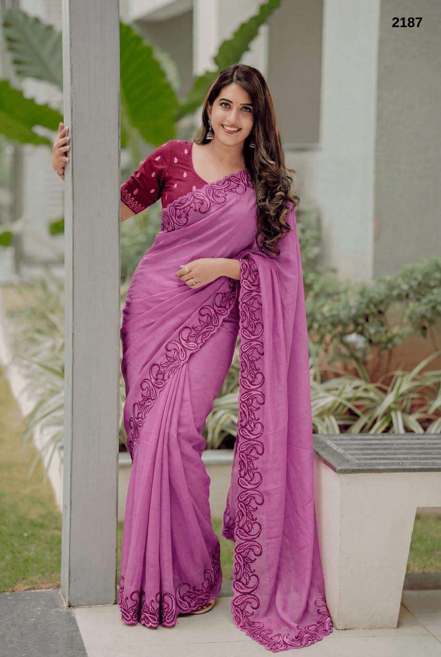 2187 COLOUR BY ASLIWHOLESALE CRUNCY PRINTED SAREES-00103