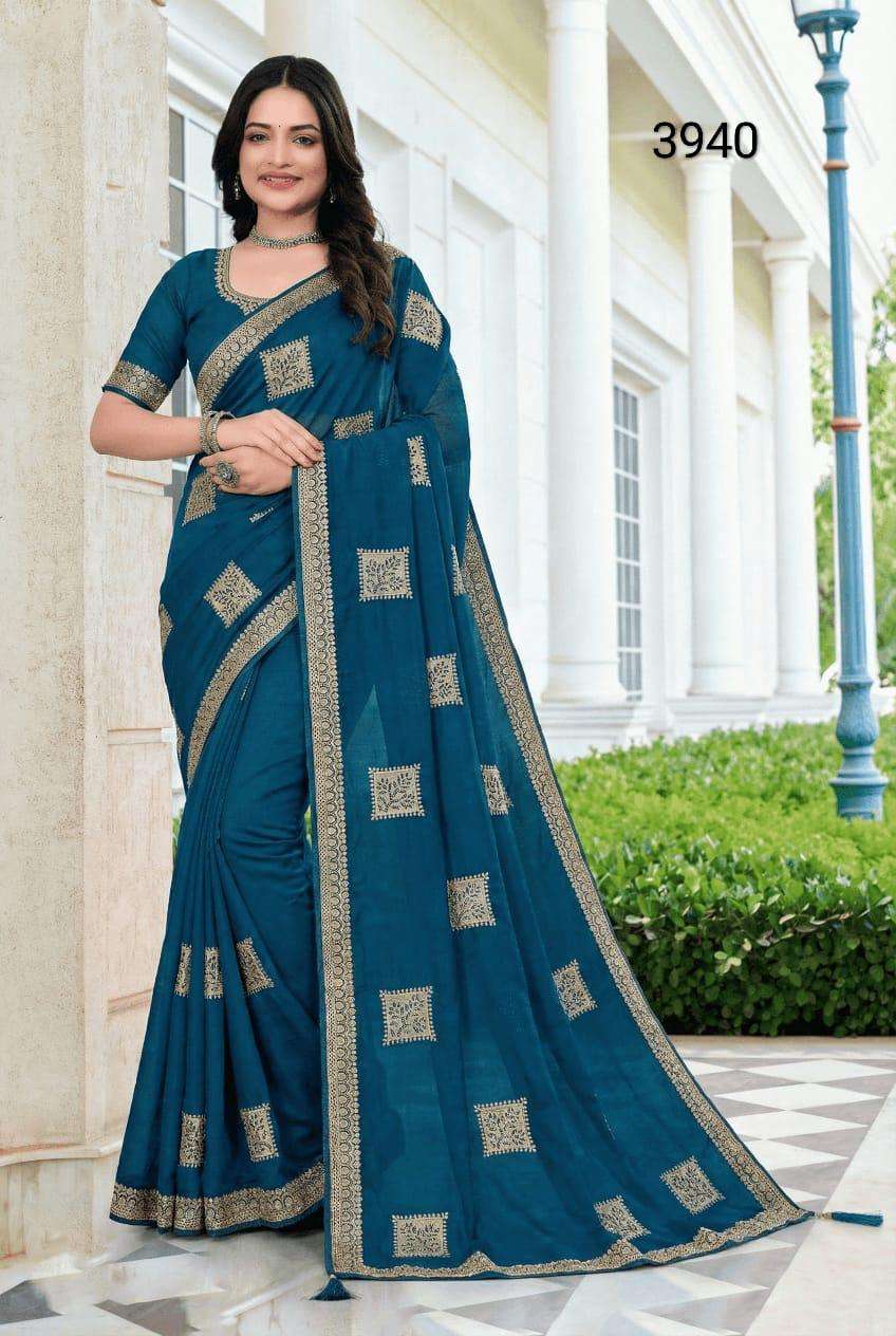 3940 COLOUR BY ASLIWHOLESALE VICHITRA SILK SAREES-00103