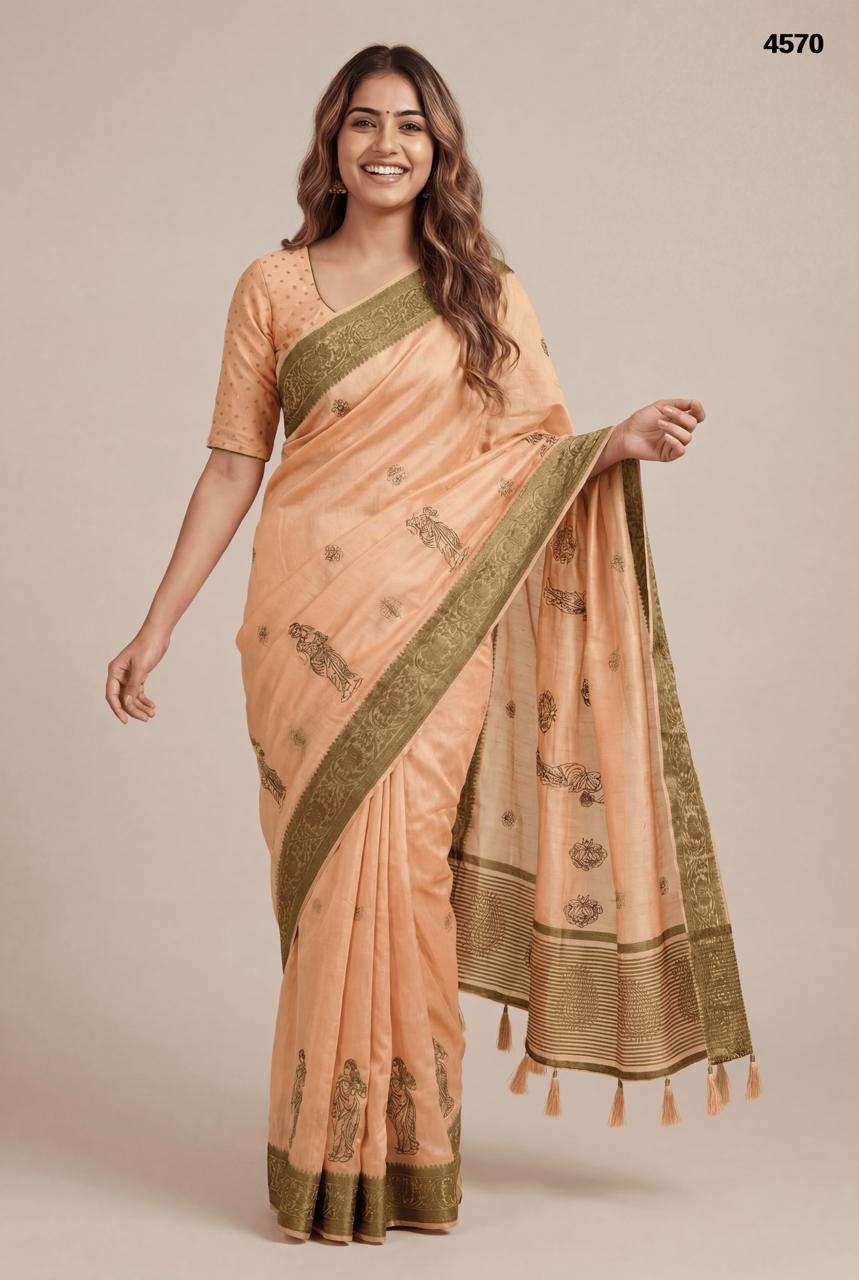 4570 COLOUR BY ASLIWHOLESALE COTTON SAREES-00103