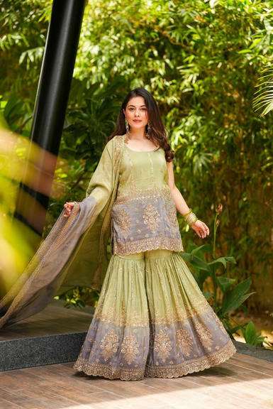 47 DESIGN BY ASLIWHOLESALE DESIGNER PURE CHINON EMBROIDERY DRESSES-00287