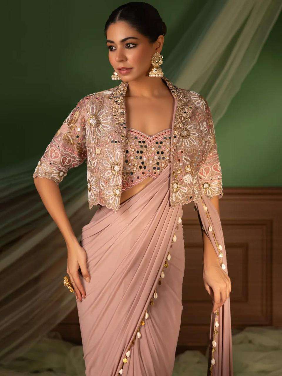 59 DESIGN BY ASLIWHOLESALE CREPE SILK EMBROIDERY SAREES-00287 