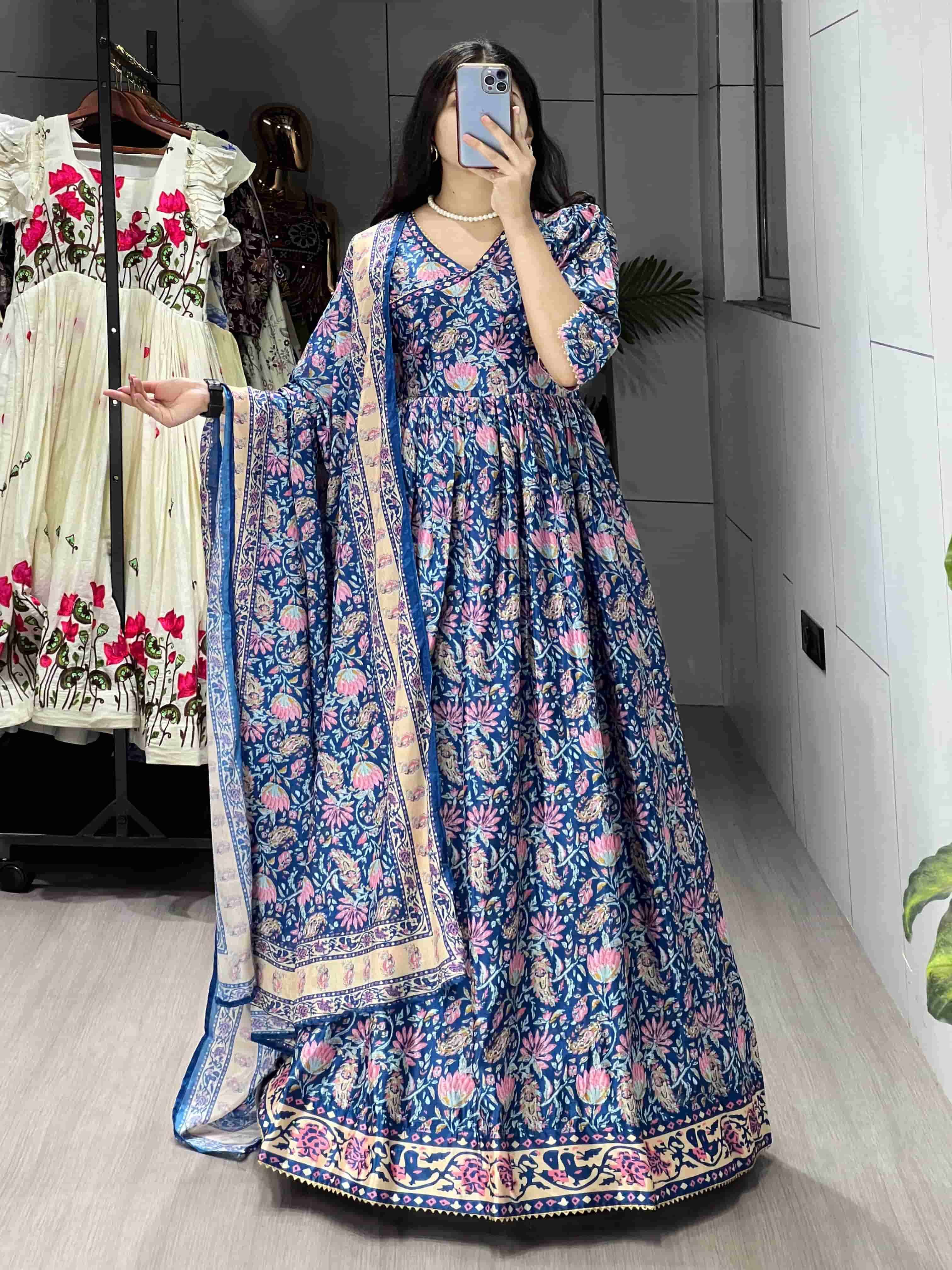 6029 COLOUR BY ASLIWHOLESALE CHINON PRINTED GOWN-00135