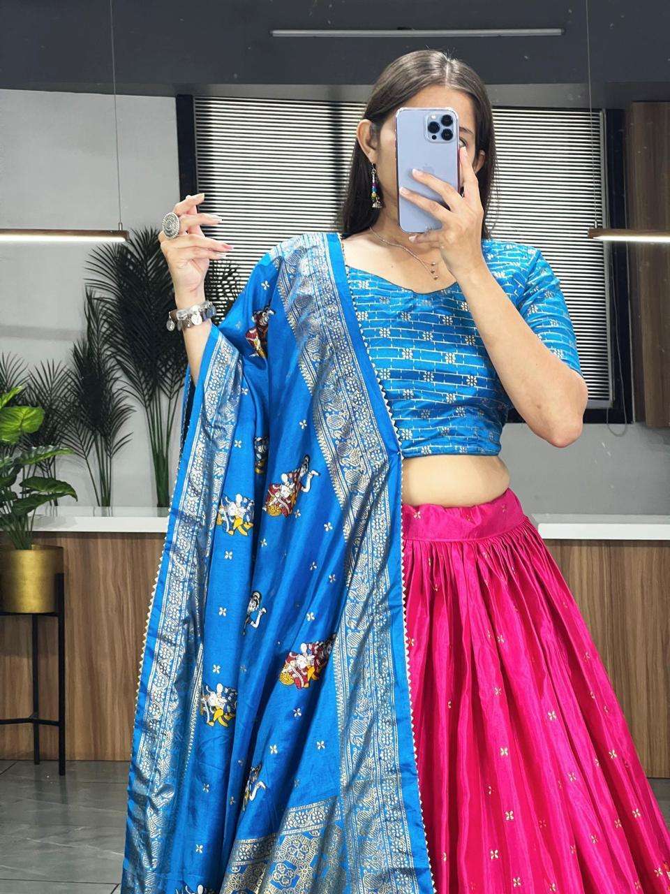 7082 COLOUR BY ASLIWHOLESALE DOLA SILK PRINTED LEHENGAS - 00135