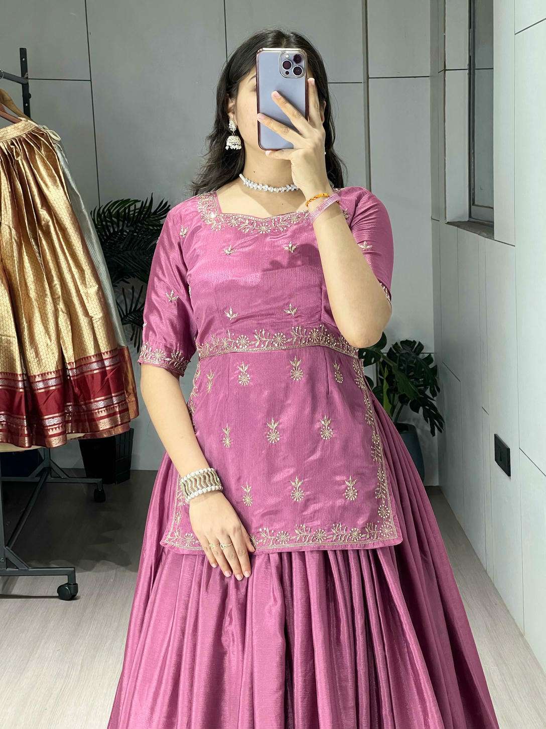 8226 COLOUR BY ASLIWHOLESALE CHINON EMBROIDERY LEHENGAS-00135