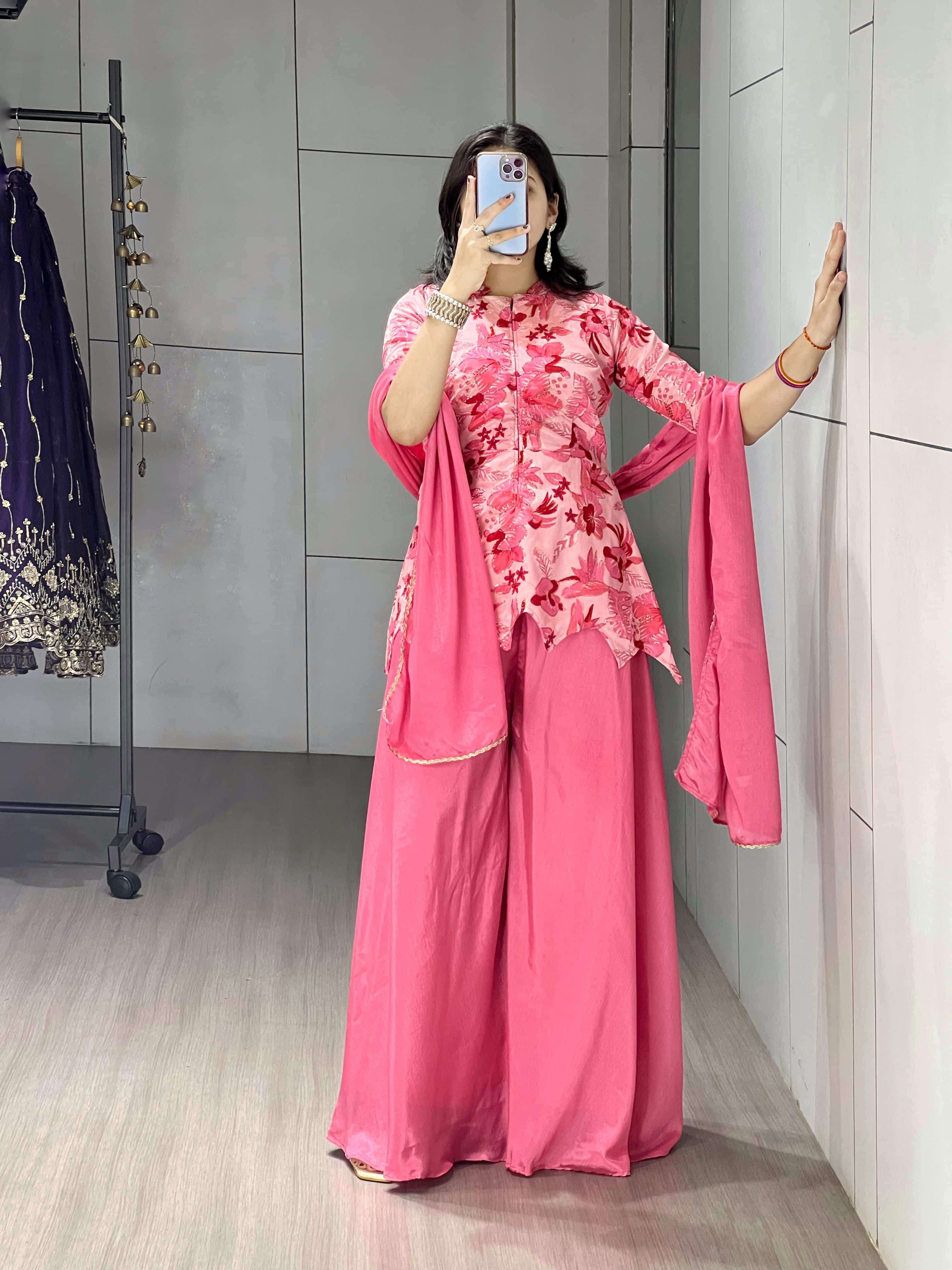 8227 COLOUR BY ASLIWHOLESALE CHINON PRINTED CO-ORD SET WITH DUPTTA-00135