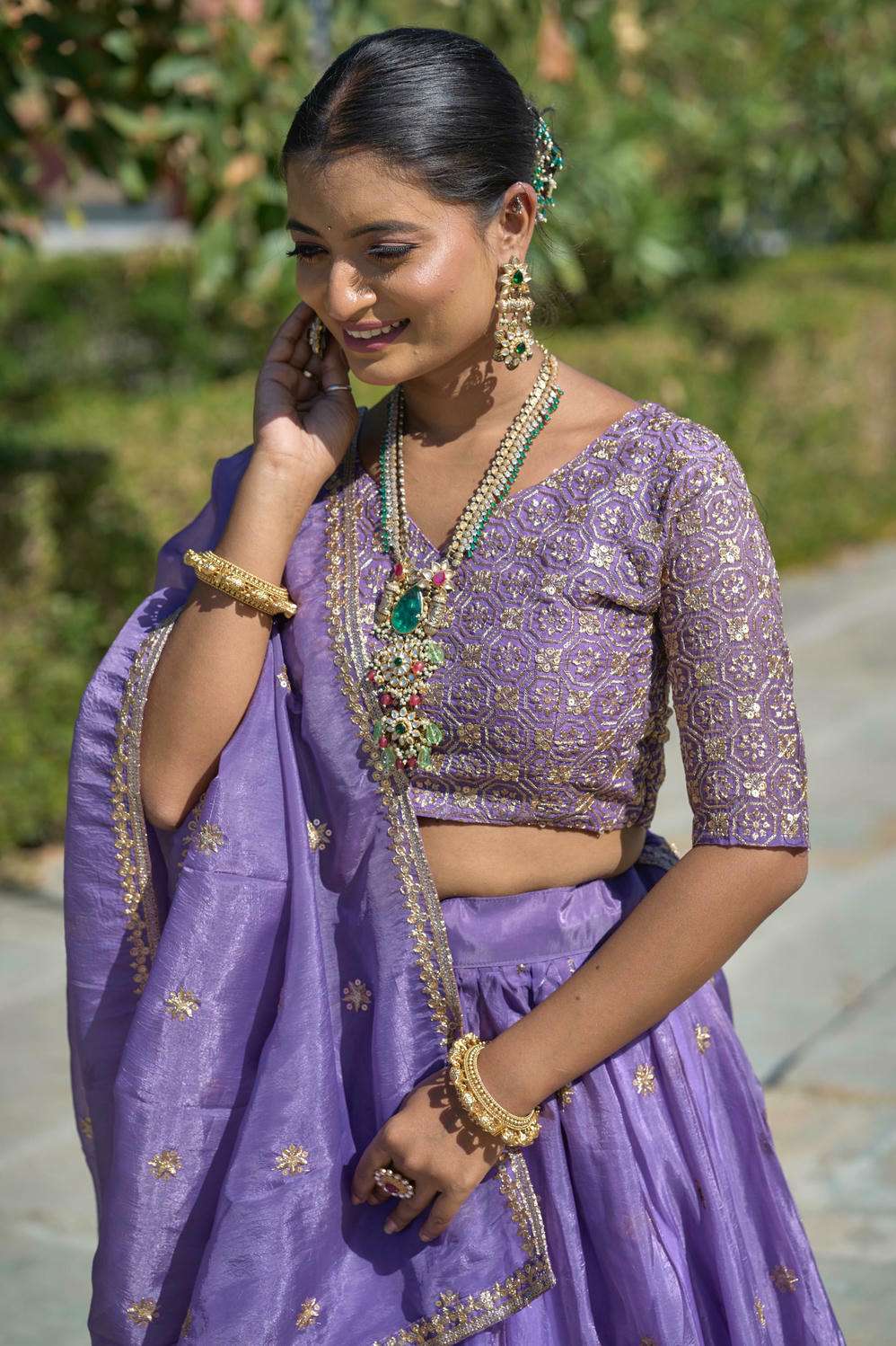 9006 COLOUR BY ASLIWHOLESALE GOLD CRUSH EMBROIDERY LEHENGAS - 00135