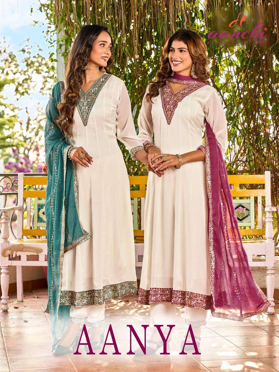 AANCHI AANYA RANGOLI CRUSH ANARKALI STITCHED DRESSES-00286