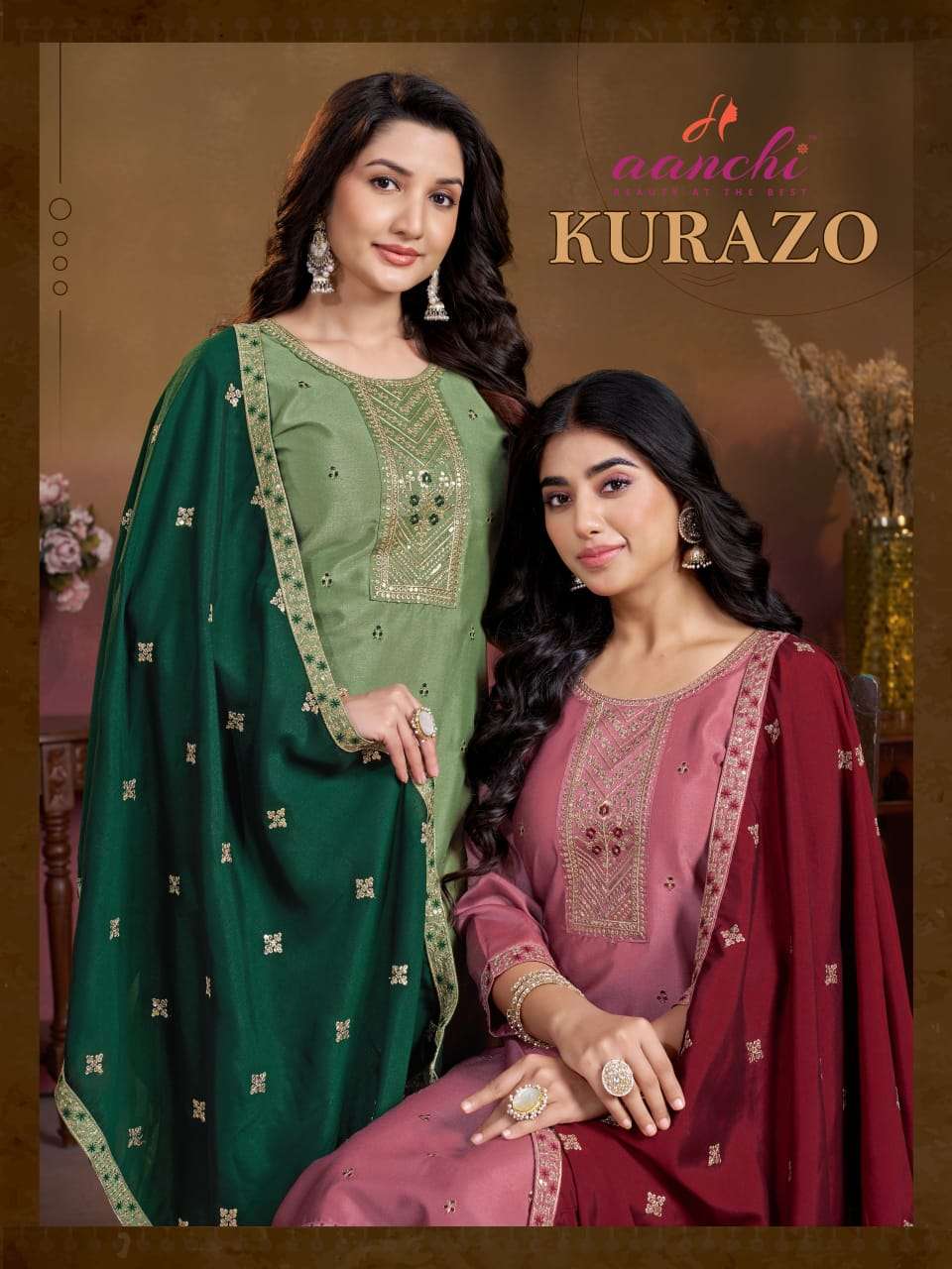 AANCHI KURAZO CRYSTAL SILK SUITS WITH DUPTTA-00286