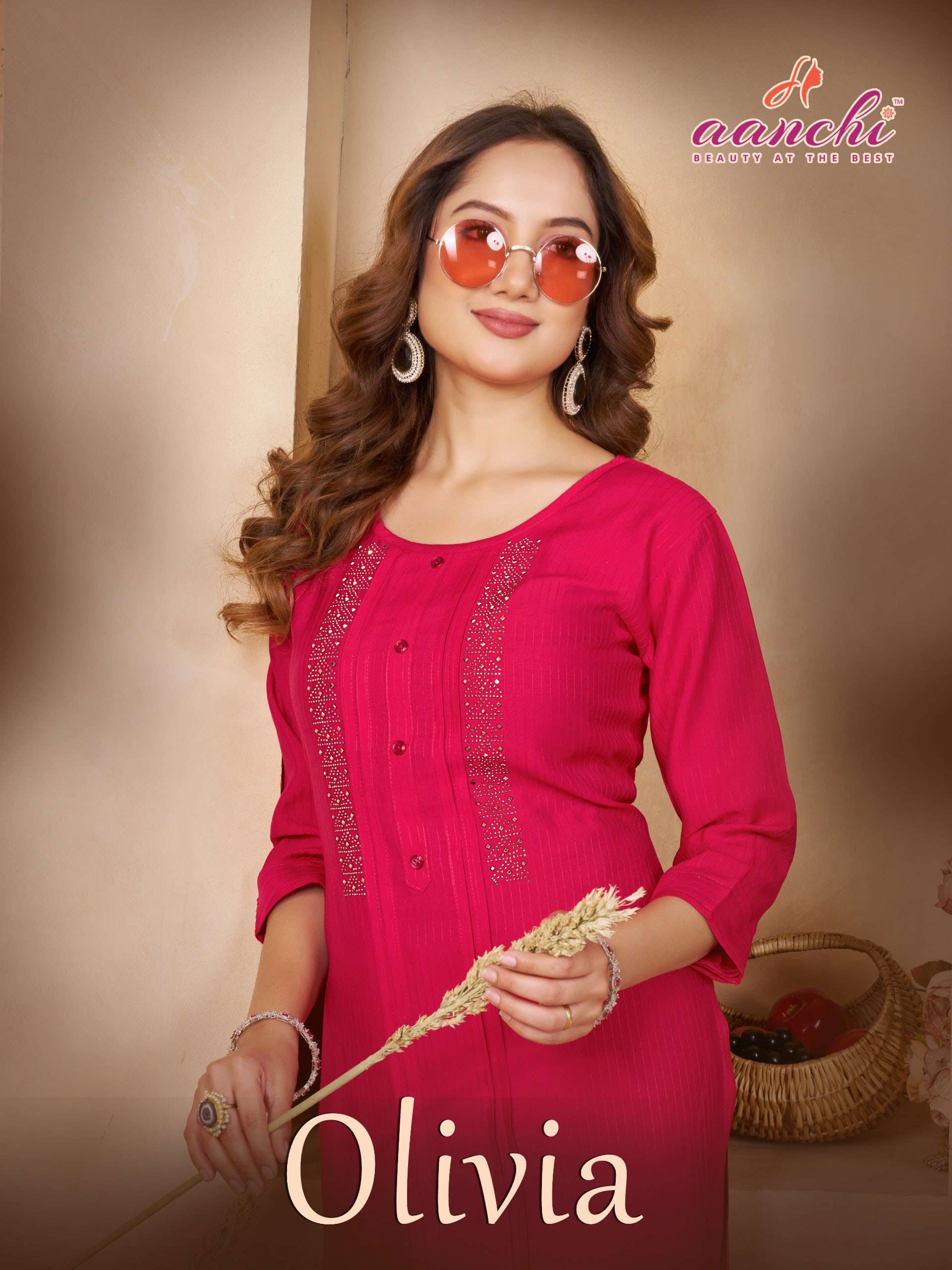 AANCHI OLIVIA FANCY EMBROIDERY STITCHED KURTIS-00286
