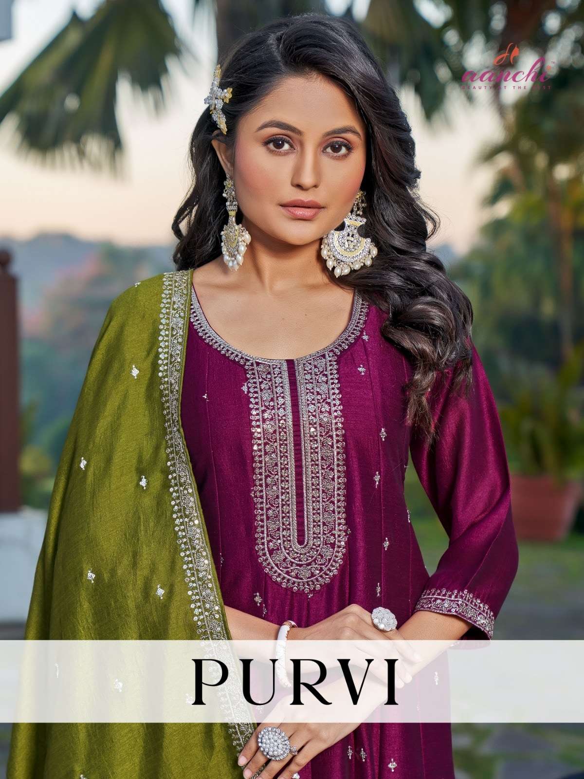 AANCHI PURVI VICHITRA SILK STITCHED ANARKALI-00286