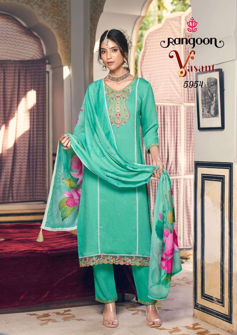 RANGOON VASANT 5951 TO 5954 SERIES HEAVY VISOCSE WORK DRESSES-00318