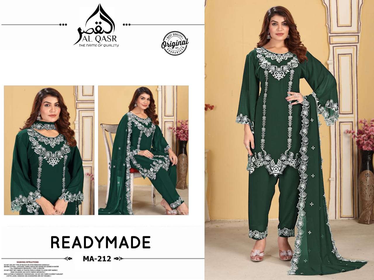 AL-QASR MA-212 READYMADE FAUX GEORGETTE PAKISTANI SUITS-00245