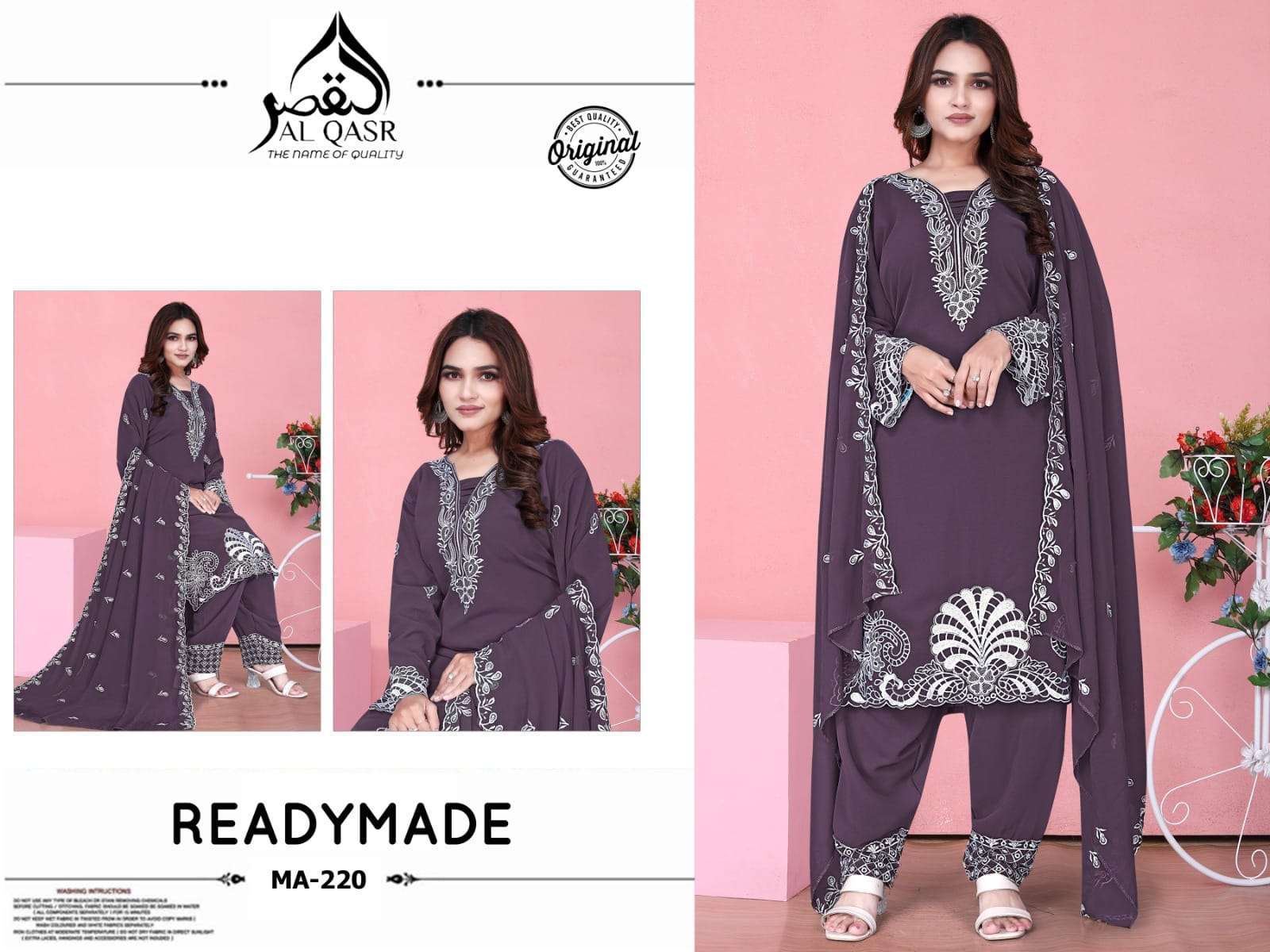 AL-QASR MA-220 PAKISTANI FAUX GEORGETTE SUITS-00245