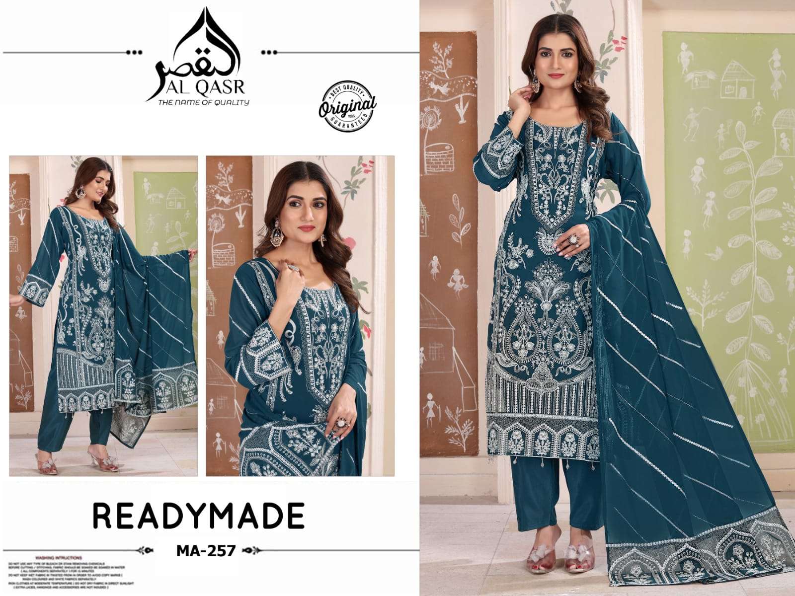 AL-QASR MA-257 PAKISTANI FAUX GEORGETTE SUITS-00245