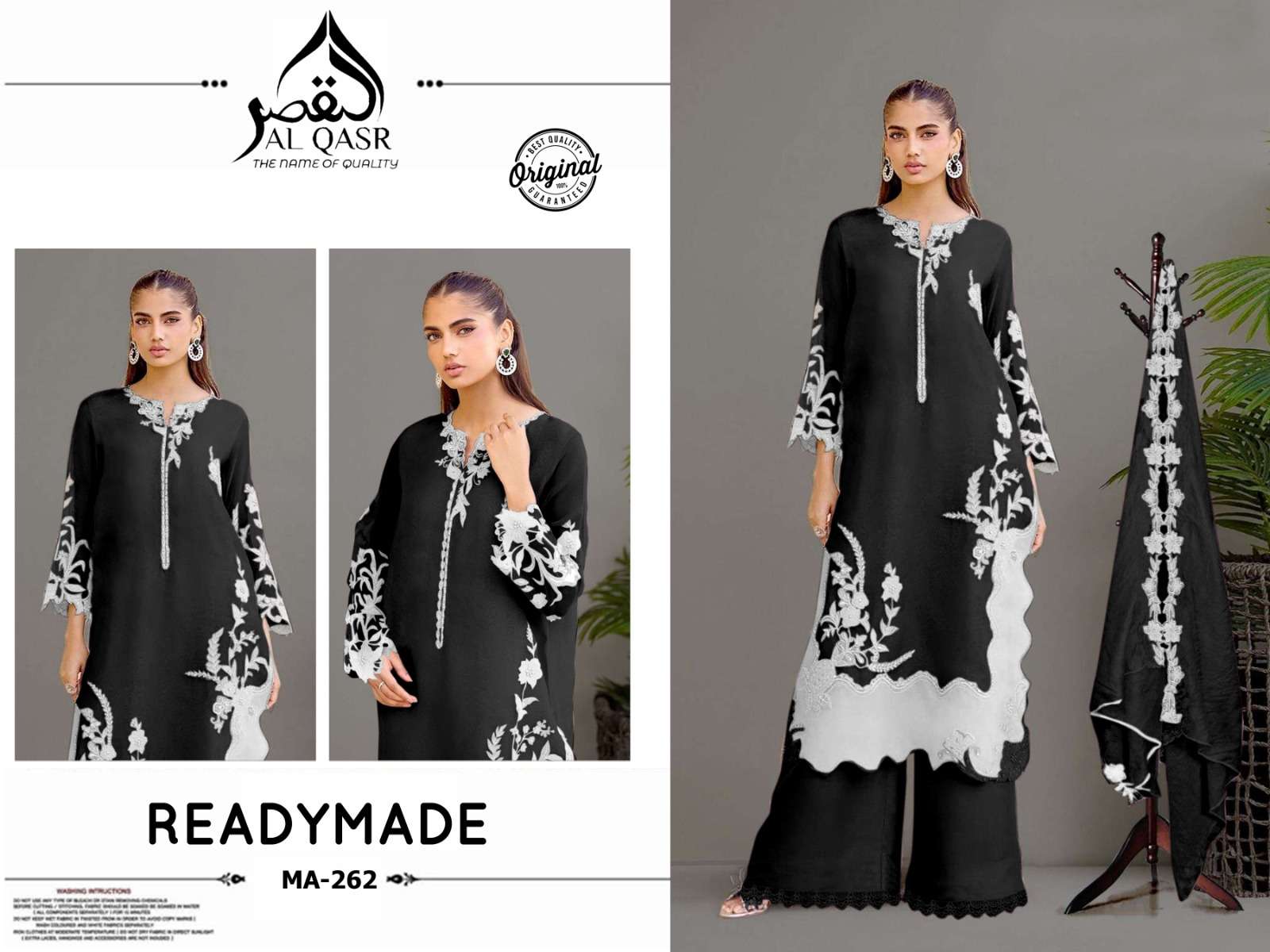 AL-QASR MA-262 FAUX GEORGETTE STITCHED PAKISTANI DRESSES-00245