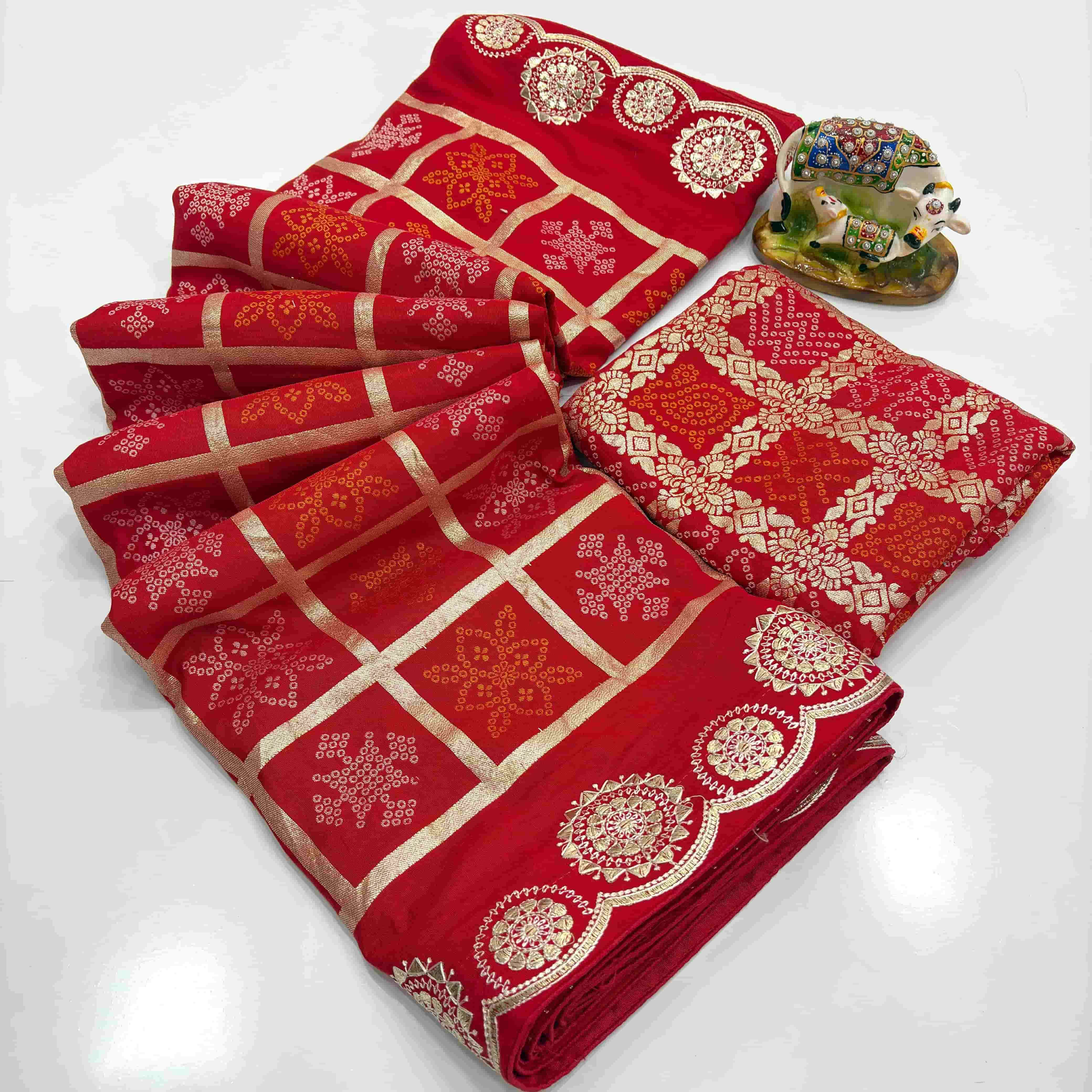 ALICE VOL-71 BY ASLIWHOLESALE GAJJI SILK PRINTED SAREES-00090