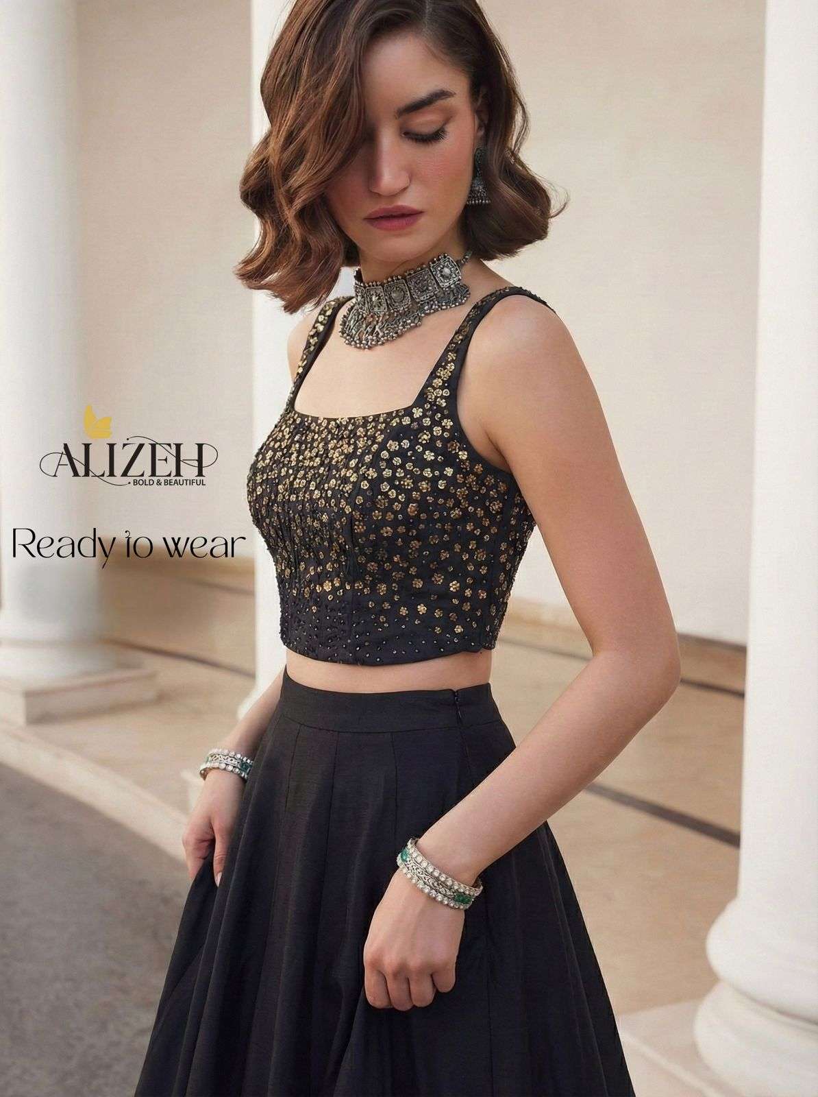 ALIZEH 9004 TO 9005 COLOUR SILK JACQUARD PRINTED LEHENGAS-00001