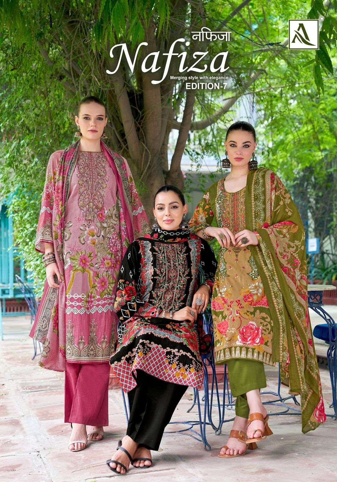 ALOK SUIT NAFIZA VOL-07 01 TO 08 SERIES COTTON PRINTED DRESSES-00201