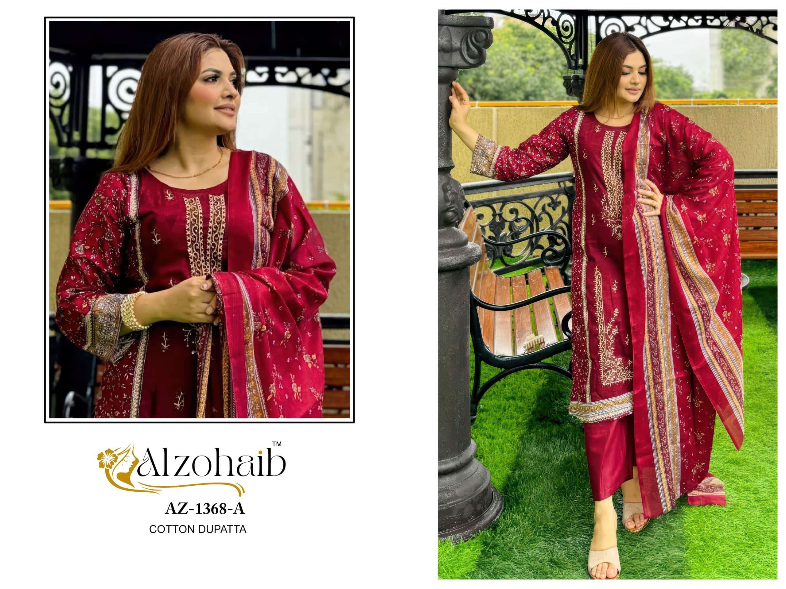 ALZOHAIB AZ-1368 A TO B SERIES COTTON PRINTED DRESSES-00071