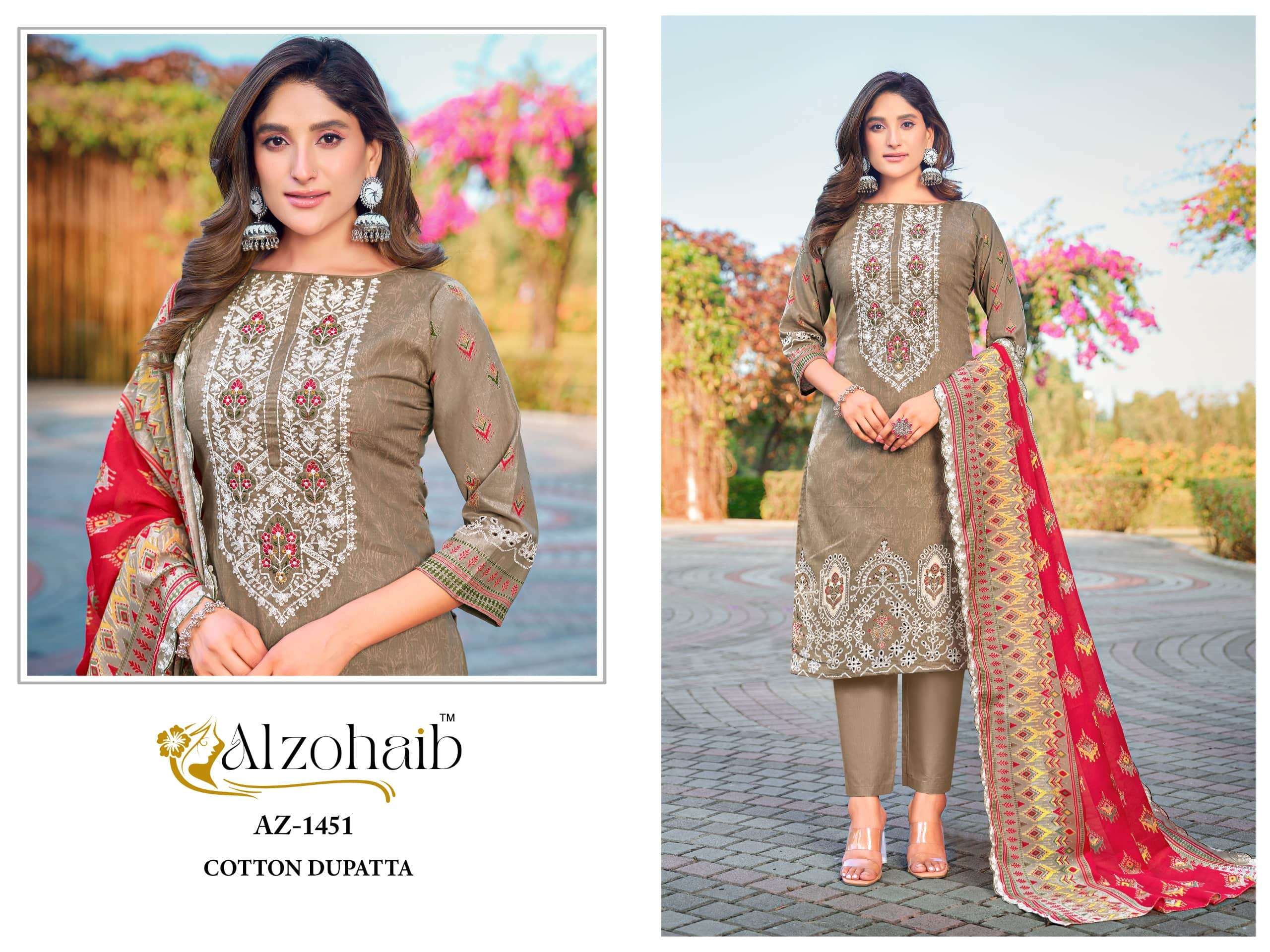 ALZOHAIB AZ-1451 COTTON PRINTED DRESSES-00062