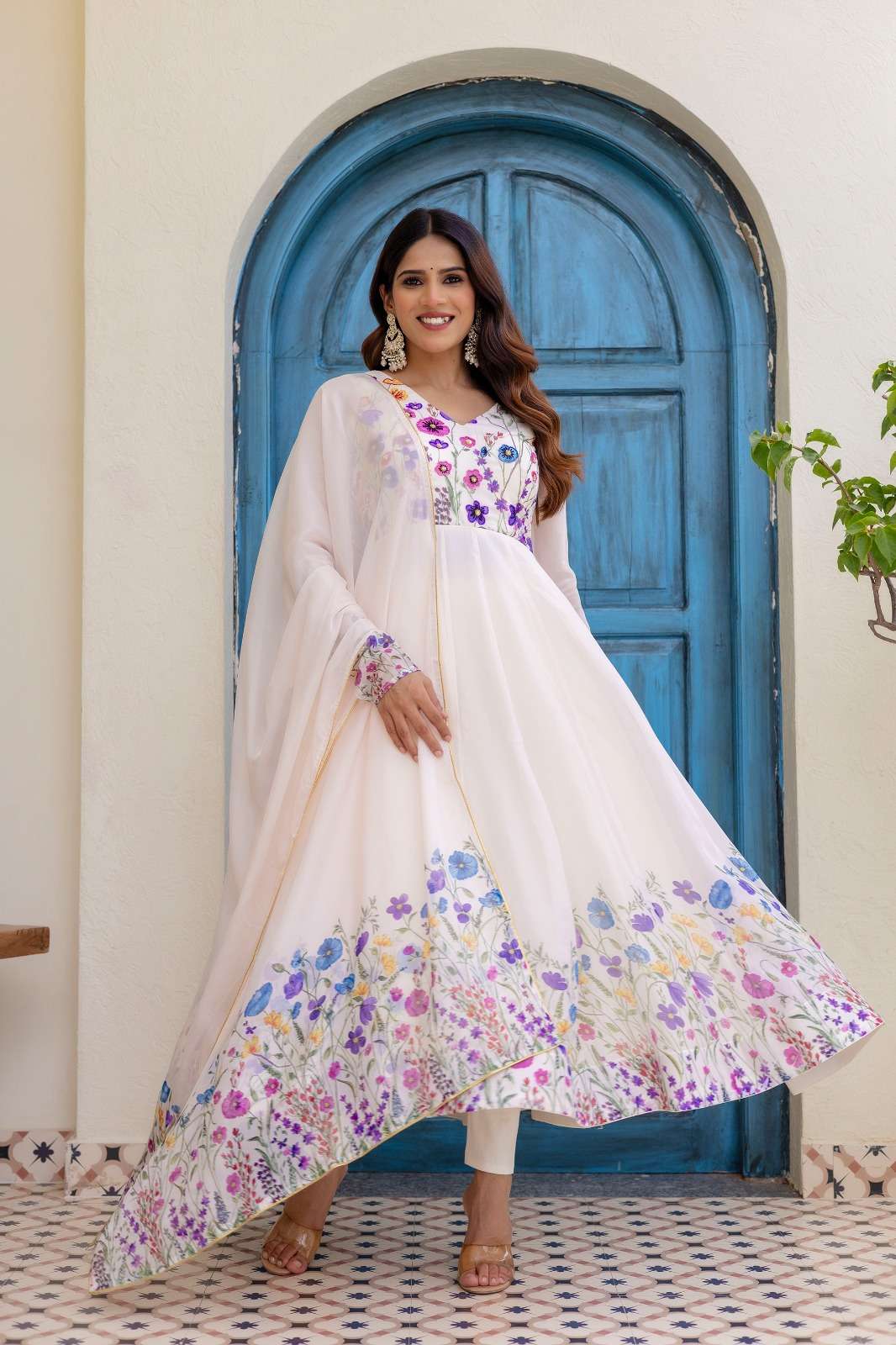ARYA DESIGN GULABO VOL-1 ORGANZA PRINTED ANARKALI-00058