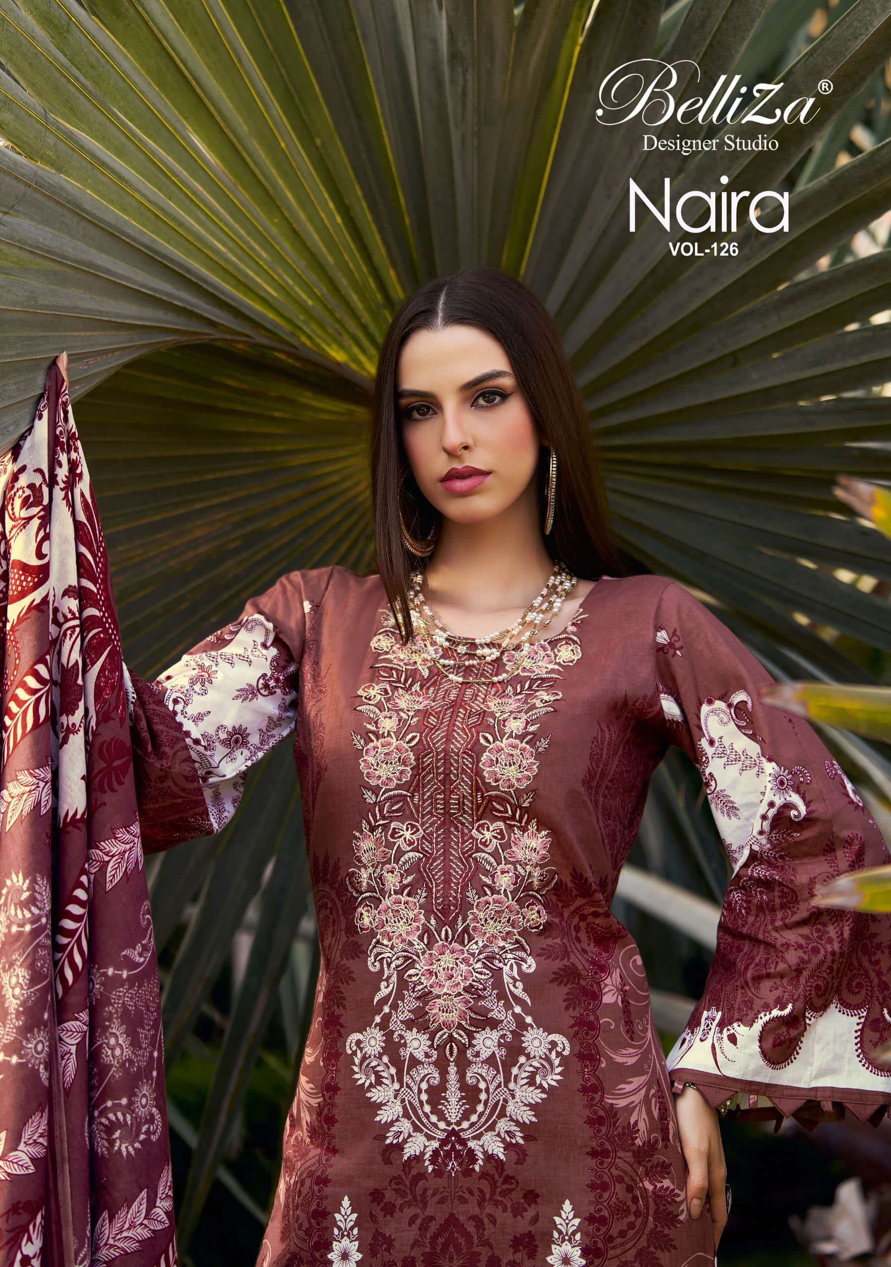 BELLIZA NAIRA VOL-126 002 TO 008 SERIES PURE COTTON PRINTED DRESSES-00011