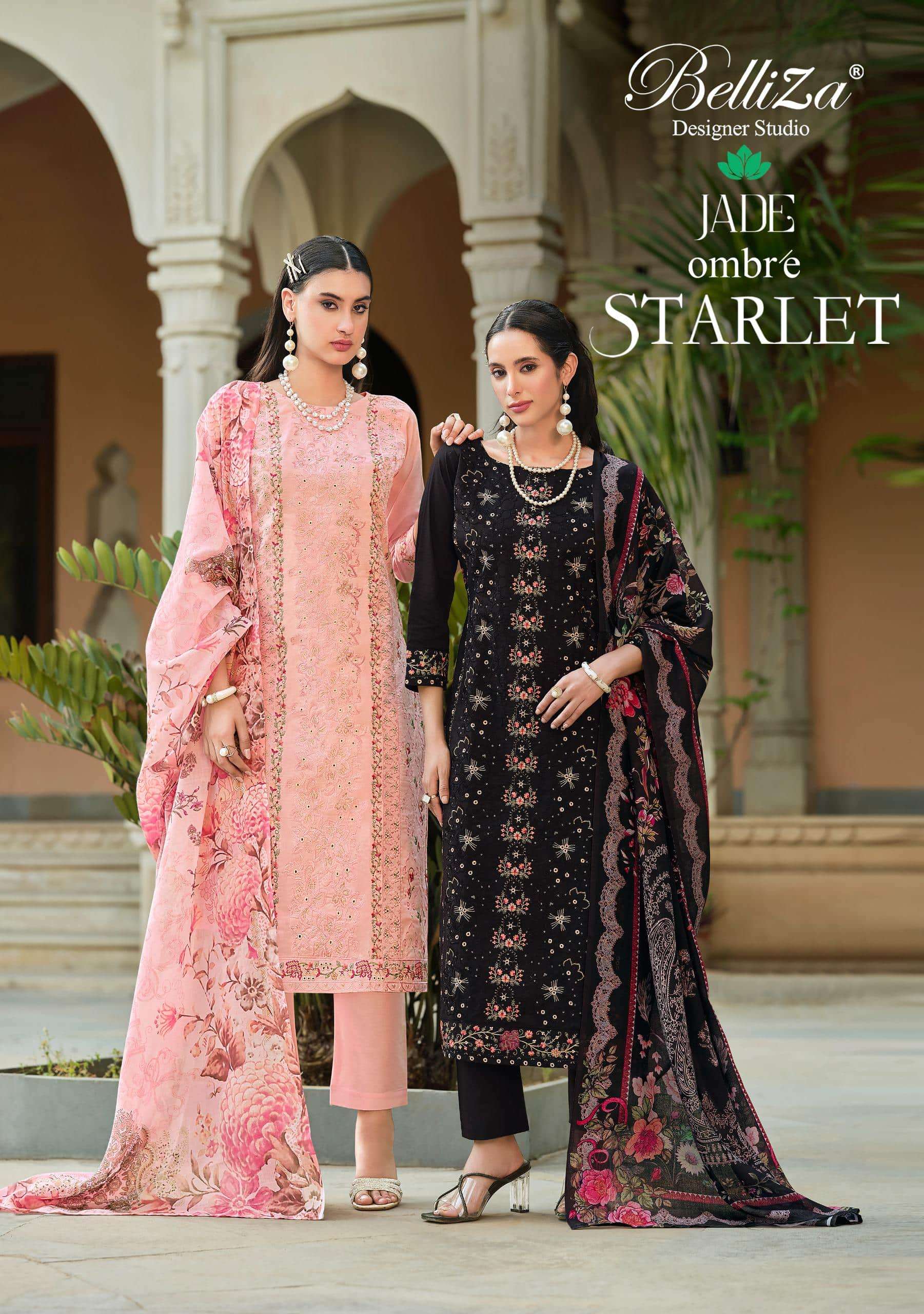 BELLIZA STARLET 001 TO 004 SERIES COTTON EMBROIDERY DRESSES-00062