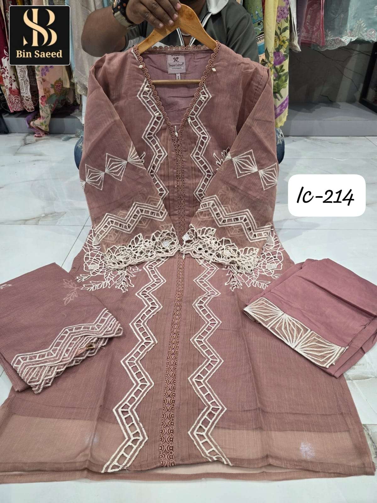 BIN SAEED IC-214 STITCHED PAKISTANI SUITS-00272