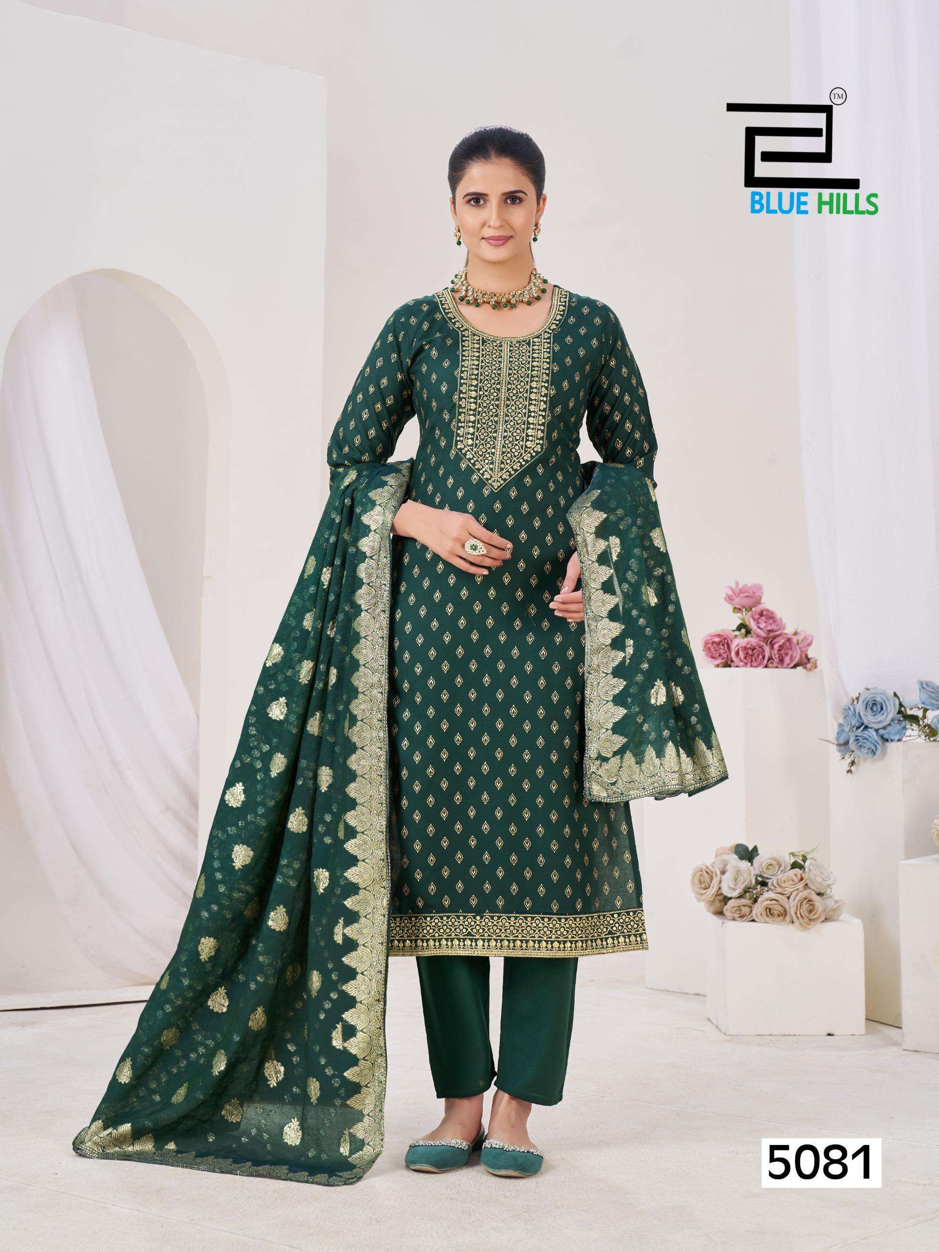 BLUE HILLS AISHA 5076 TO 5081 SERIES RAYON FOIL PRINTED DRESSES-00099