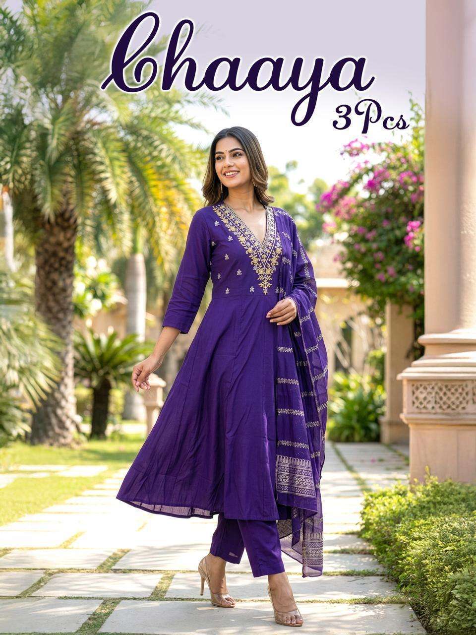 CHAAYA BY ASLIWHOLESALE ROMAN SILK PUNJABI SUIT WITH DUPTTA-00320