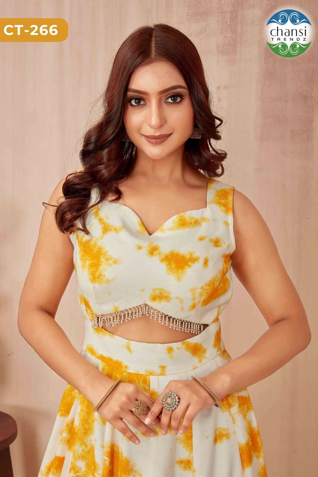 CHANSI TRENDZ CT-266 SHIBORI STICHED GOWN-00303