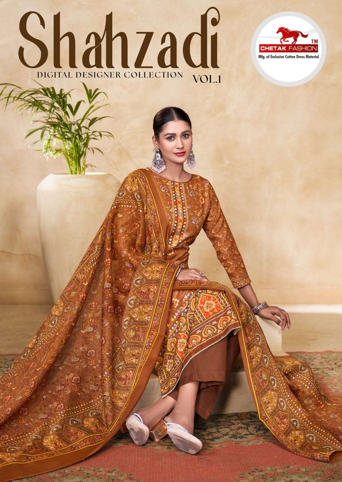 CHETAK FASHION SHAHZADI VOL-10 1001 TO 1010 SERIES PURE COTTON PRINTED DRESSES-00201