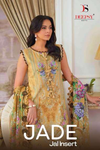 DEEPSY SUIT JADE JAL 1482 TO 1488 SERIES  COTTON EMBROIDERY DRESSES-00201