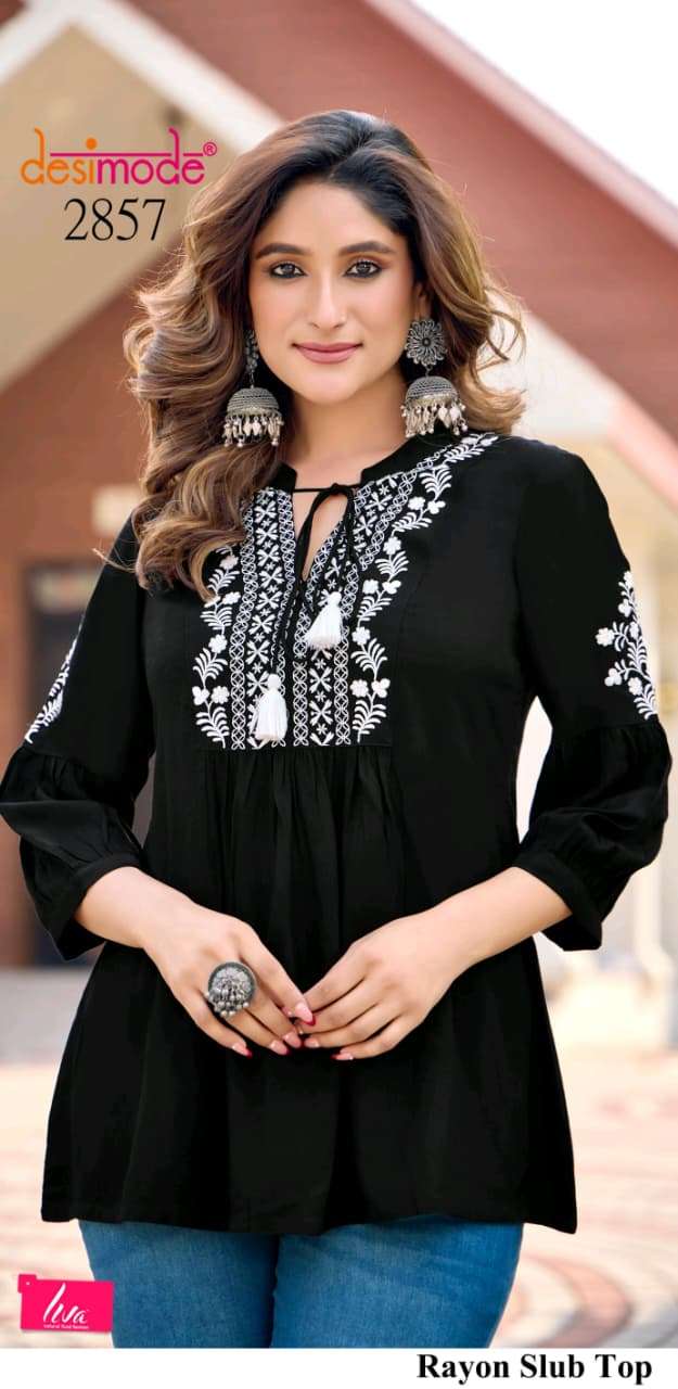 DESIMODE DIVYA VOL-3 RAYON EMBROIDERY KURTIS-0014