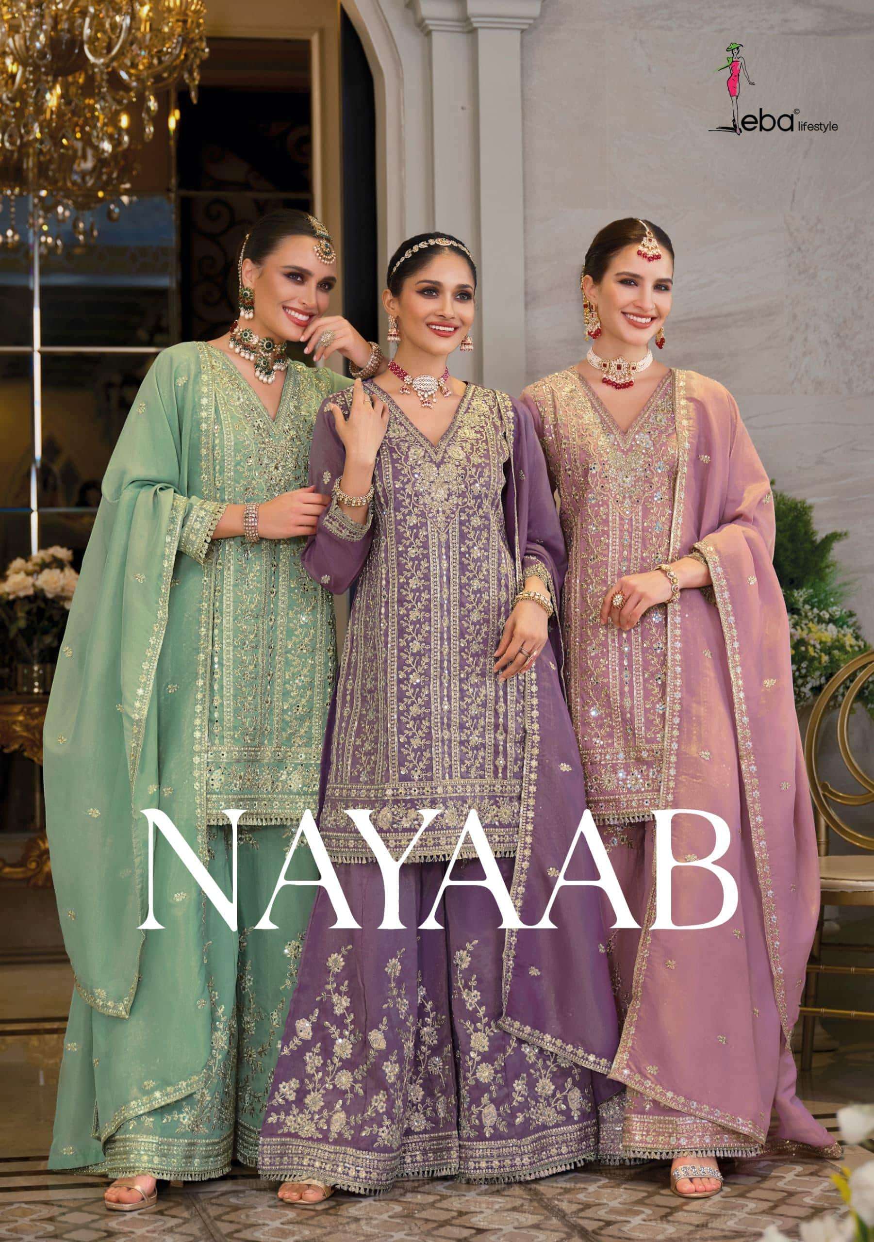 EBA LIFESTYLE NAYAAB SIMMER SILK PAKISTANI SUIT WITH DUPTTA-00289