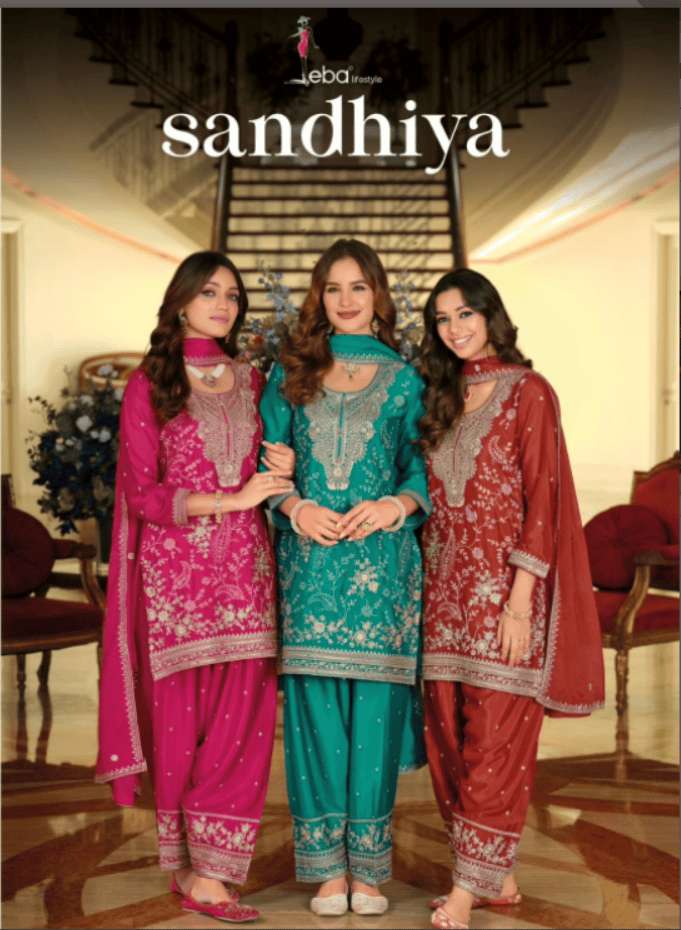 EBA LIFESTYLE SANDHIYA CHINON EMBROIDERY PAKISTANI STITCHED DRESSES-00289