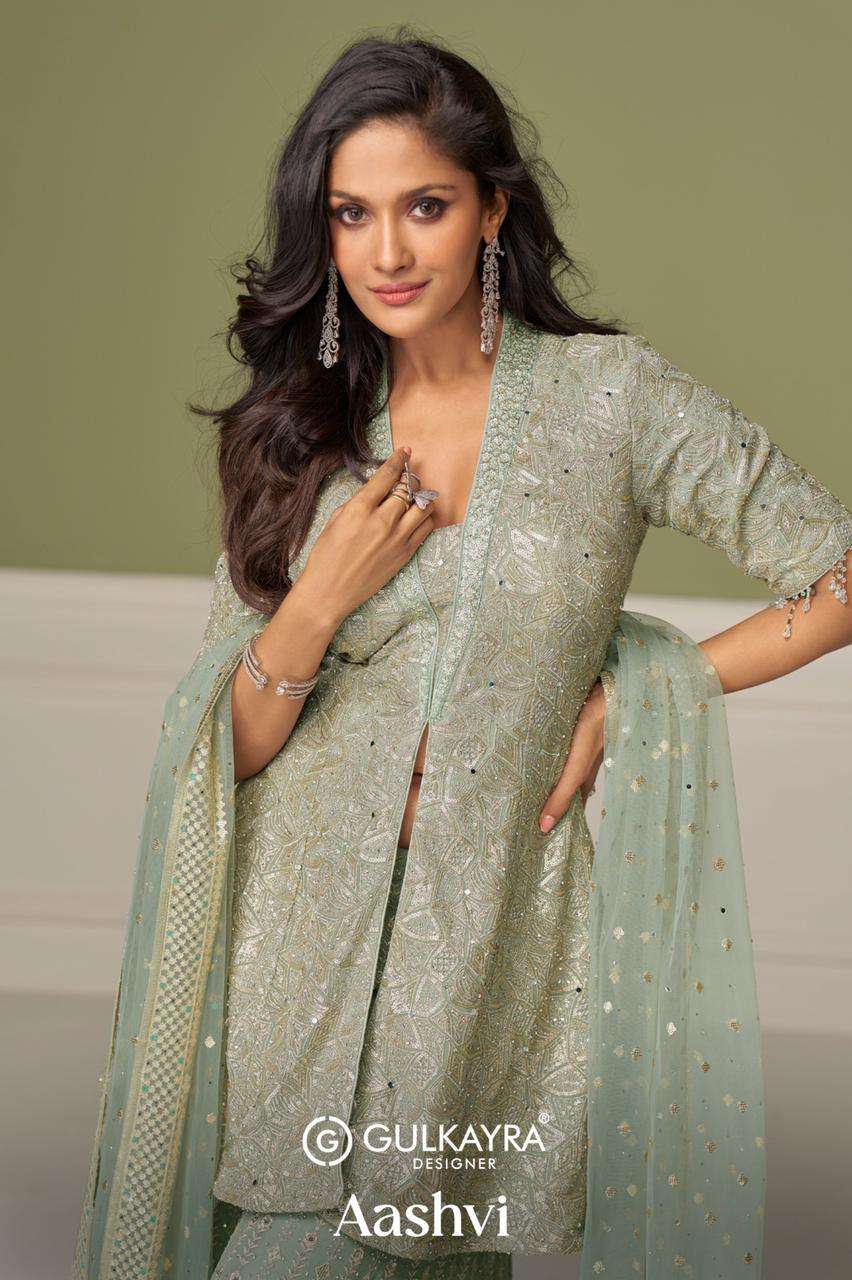 GULKAYRA AASHVI 7648-A 7648-D SERIES GEORGETTE EMBROIDERY DRESSES-00150