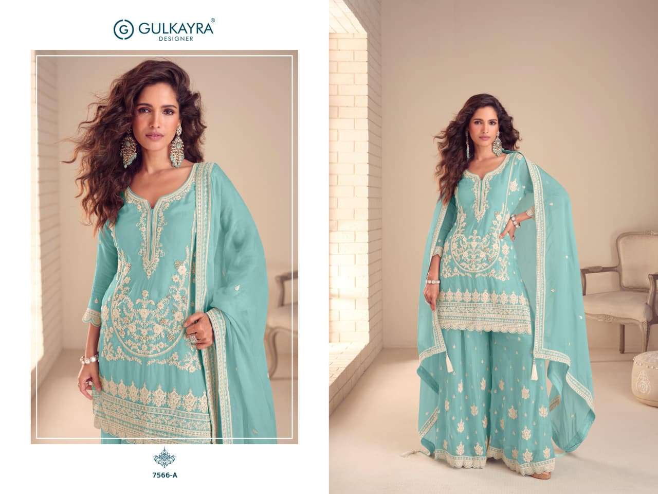 GULKAYRA BUTTERFLY A TO C SERIES CHINON EMBRODIERY DRESSES-00150