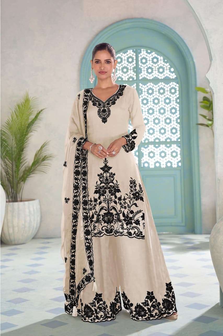 GULKAYRA MEHER CHINON EMBROIDERY PAKISATNI DRESSES-00150