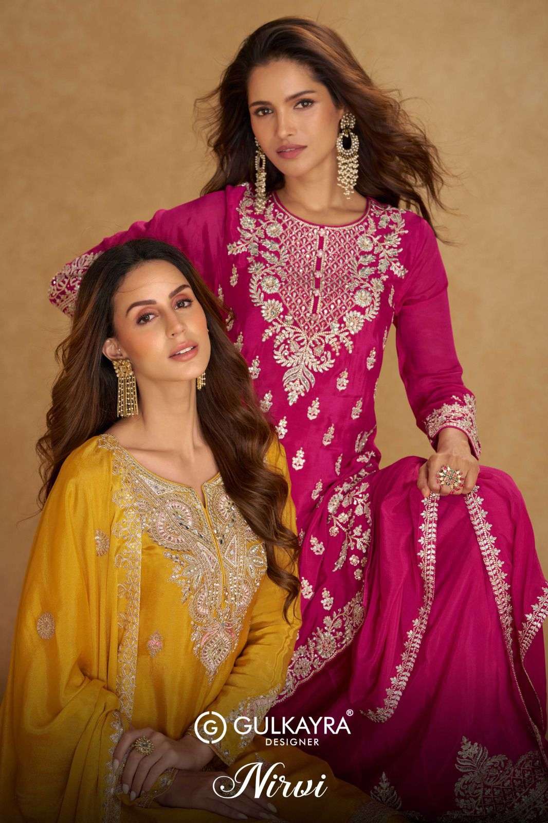 GULKAYRA NIRVI 7609 TO 7611 SERIES PURE CHINON EMBROIDERY DRESSES-00150