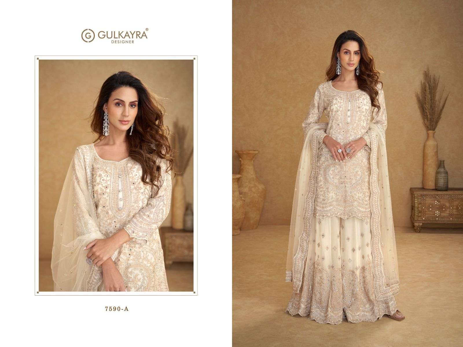 GULKAYRA SAFIRA A TO C SERIES PURE NET EMBROIDERY DRESSES-00028