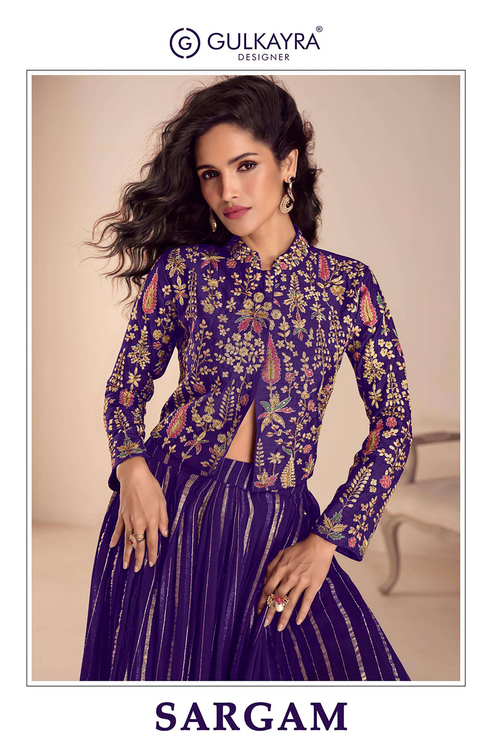 GULKAYRA SARGAM 7527-A TO 7527-D SERIES VICHITRA SILK EMBROIDERY DRESSES-00028