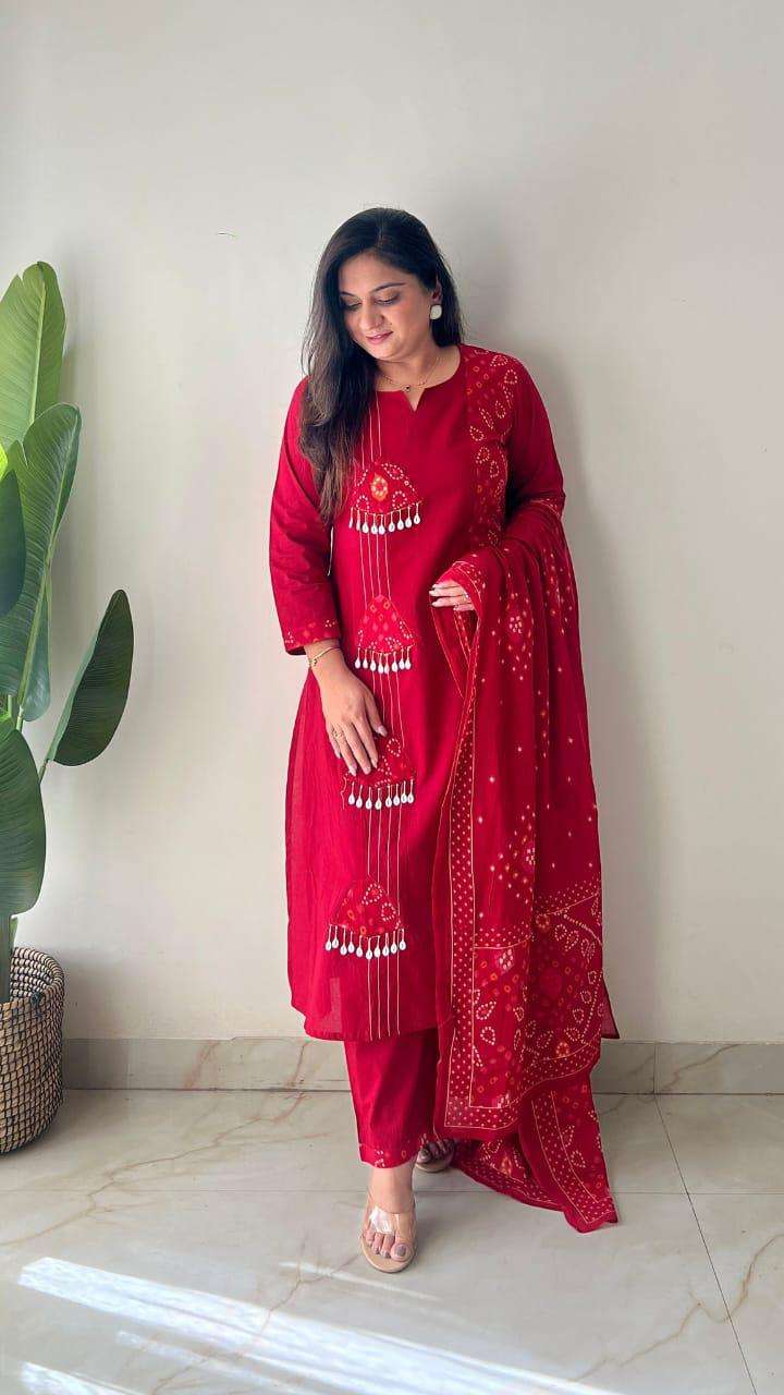 HIMANSHI VOL-902 BY ASLIWHOLESALE DESIGNER COTTON KODI WORK DRESSES-00211